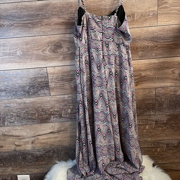 San Souci Dress Ladies Flowy Maxi Dress Size S purple and teal unique design - Picture 9 of 12